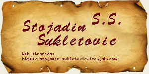 Stojadin Šukletović vizit kartica